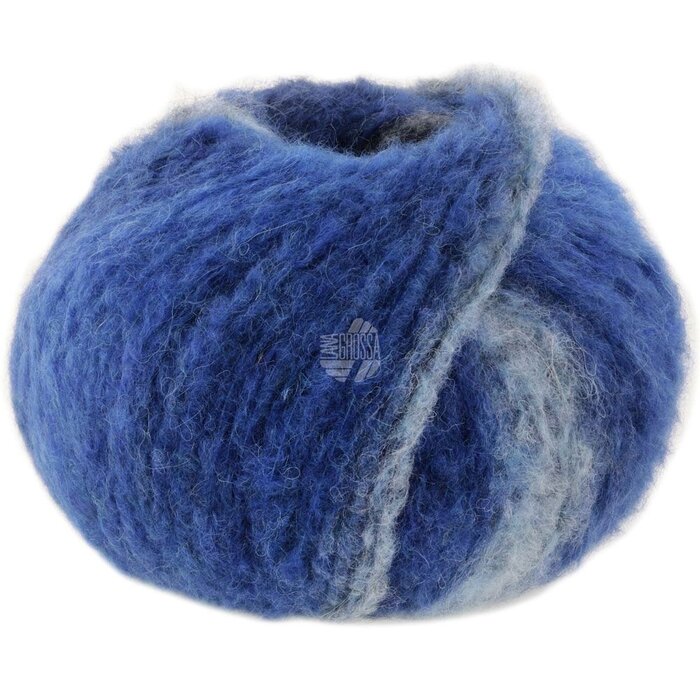 Lana Grossa Gigante 07 - blauw/grijs