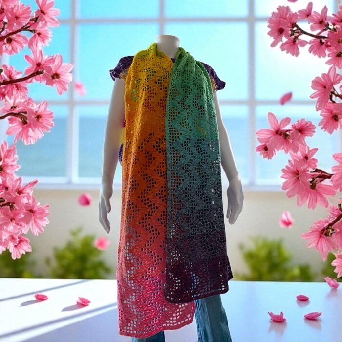 Caro's Atelier Haakpakket Rainbow Breeze sjaal