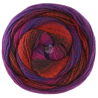 Lana Grossa Gomitolo Versione 459-rood violet/purper/zwartgroen/terracotta /blauw violet