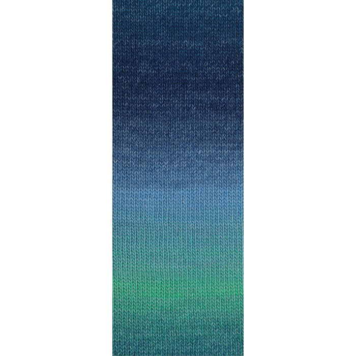 Lana Grossa Gomitolo Versione 456-donker petrol/diepzeegroen/zeegroen/duifblauw