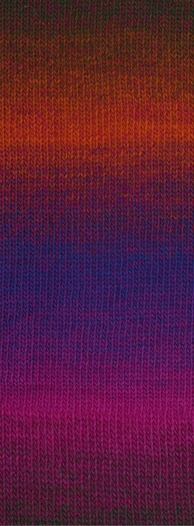 Lana Grossa Gomitolo Versione 459-rood violet/purper/zwartgroen/terracotta /blauw violet