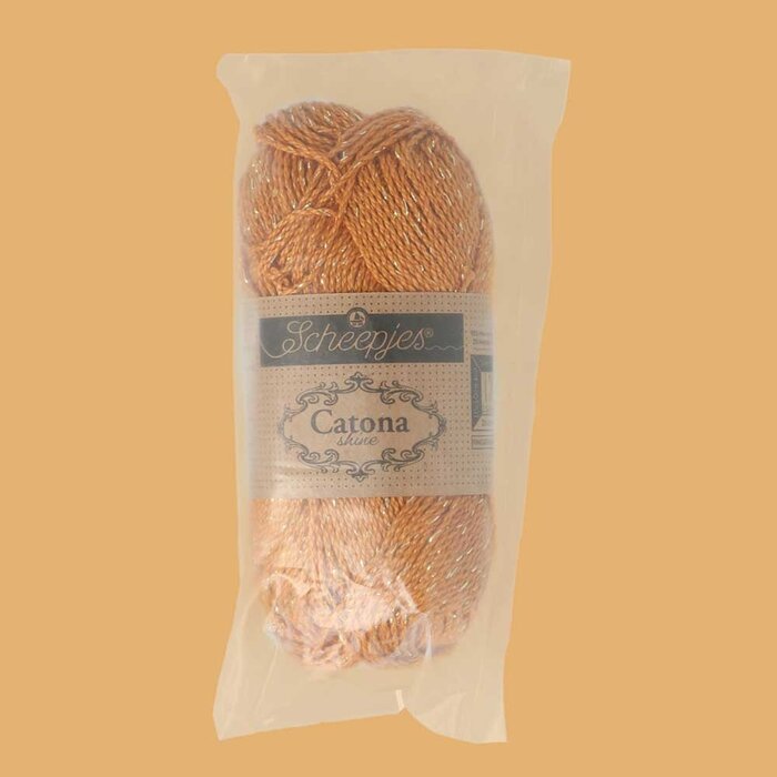 Scheepjes Catona Shine 383 G - Ginger Gold Gold