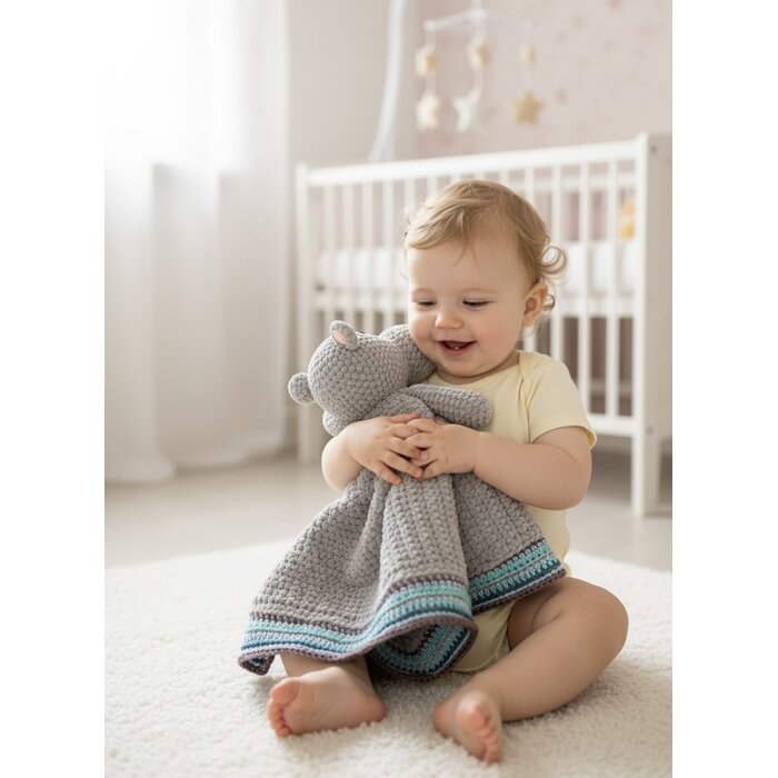 Woolytoons Haakpatroon Little Darling deken Nijlpaard (digitaal)