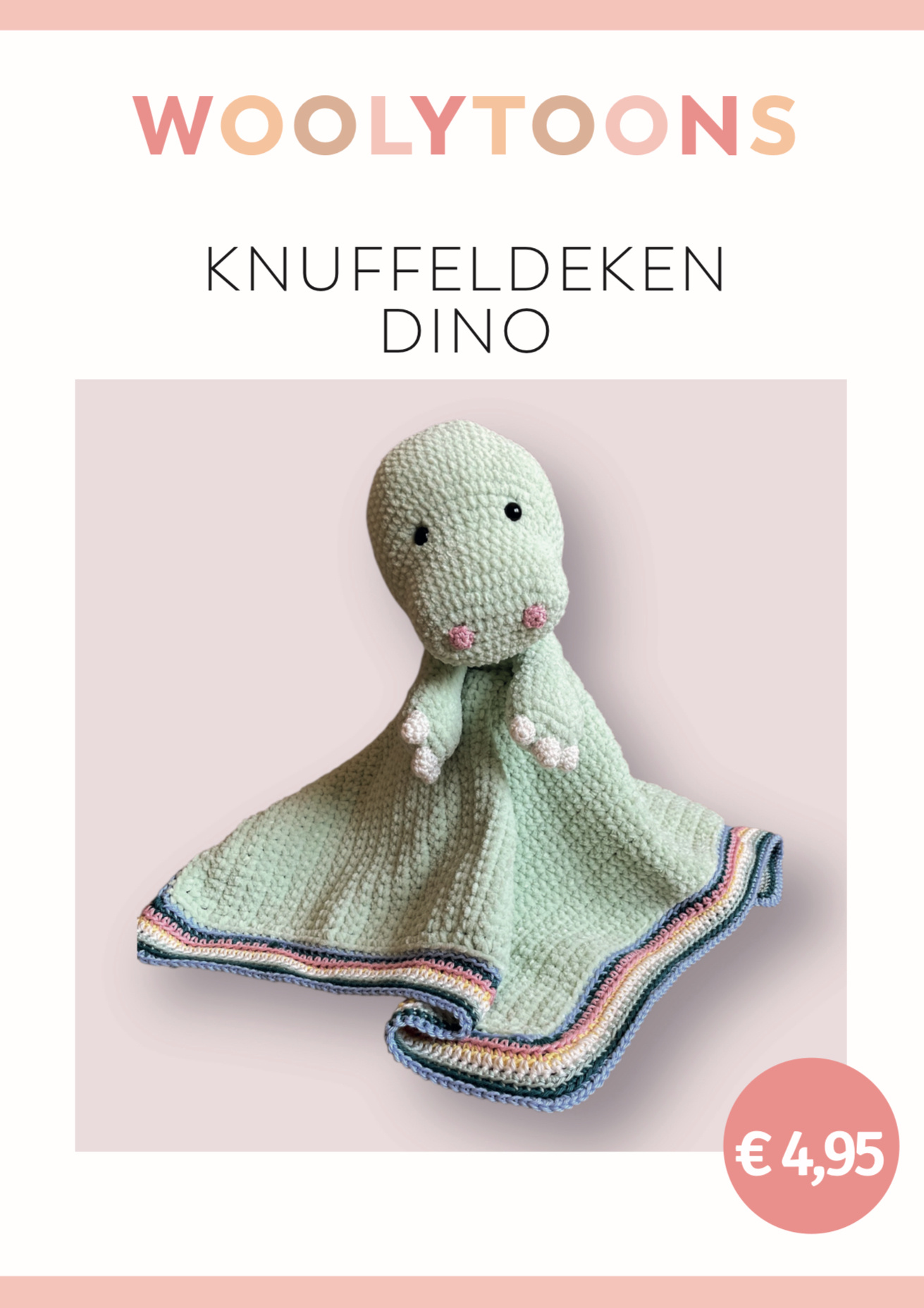 Woolytoons Haakpatroon Little Darling deken Dino (boekje)