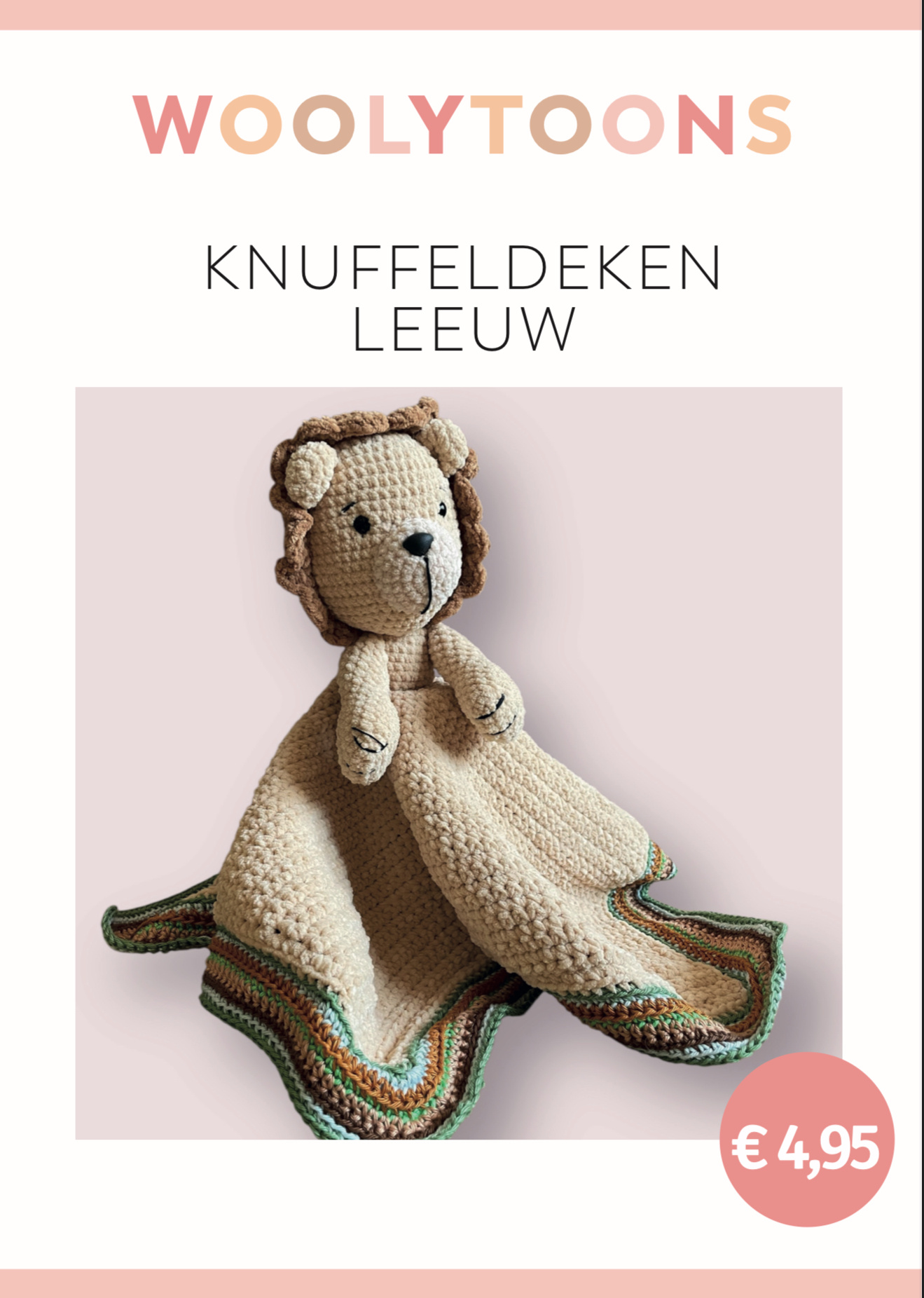 Woolytoons Haakpatroon Little Darling deken Leeuw (digitaal)