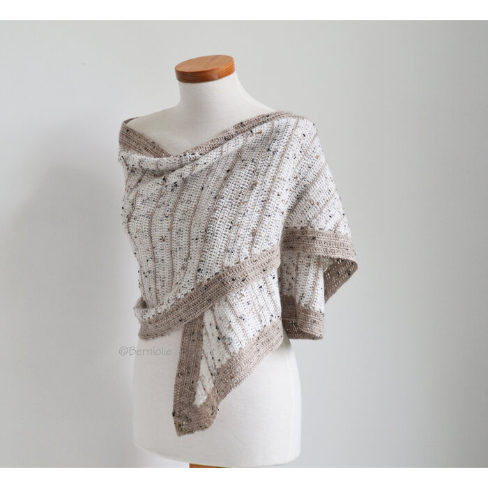 Berniolie Haakpakket: Chloe Shawl - Soqs Tweed