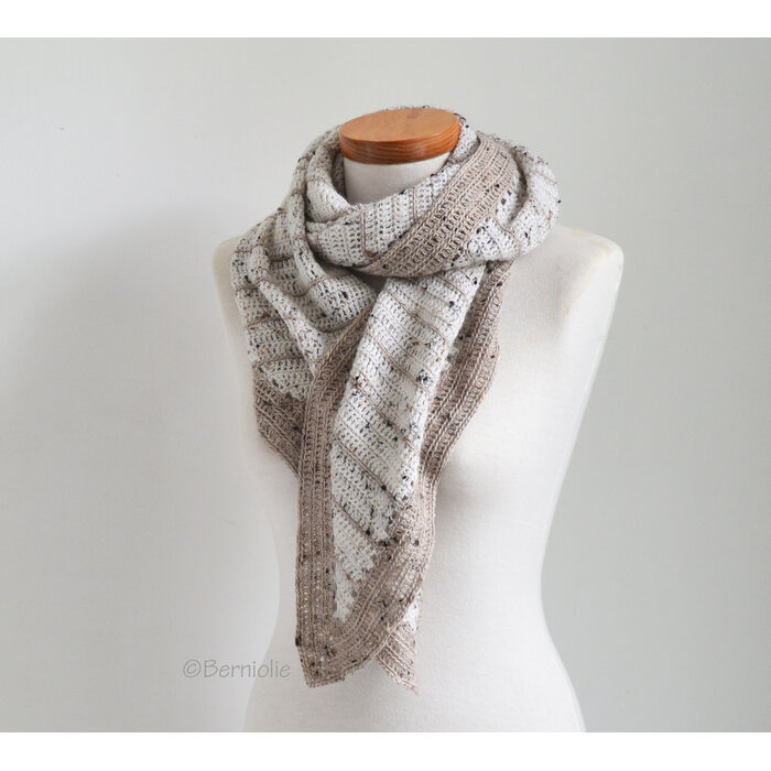 Berniolie Haakpakket: Chloe Shawl - Soqs Tweed
