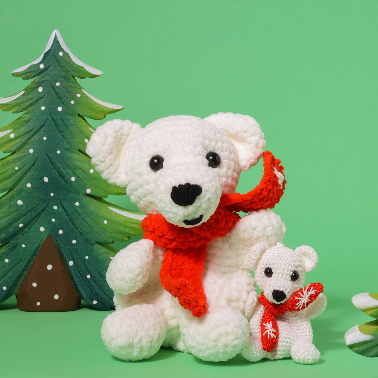 Yarnzoo Haakpakket: Kroeltjes Haken - Kersteditie - Ijsbeer