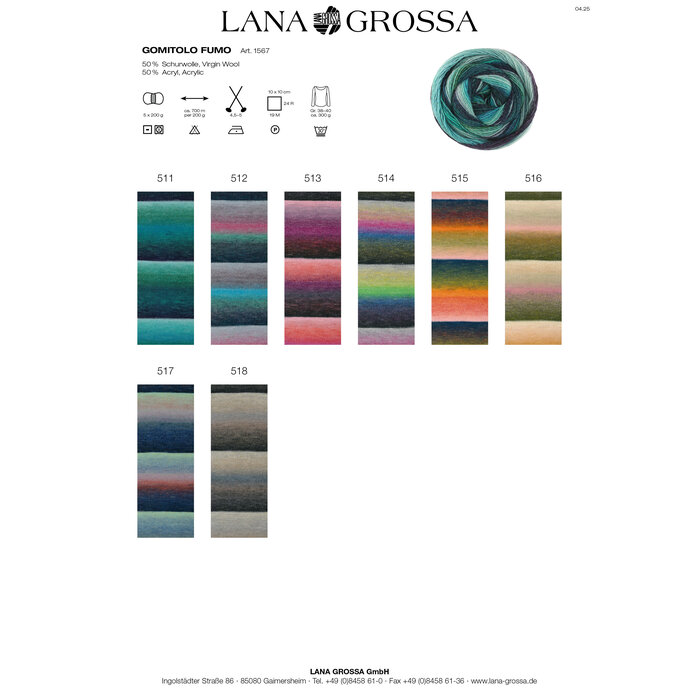 Lana Grossa Haakpakket: Gehaakt Vest Gomitolo Fumo (G16-09)