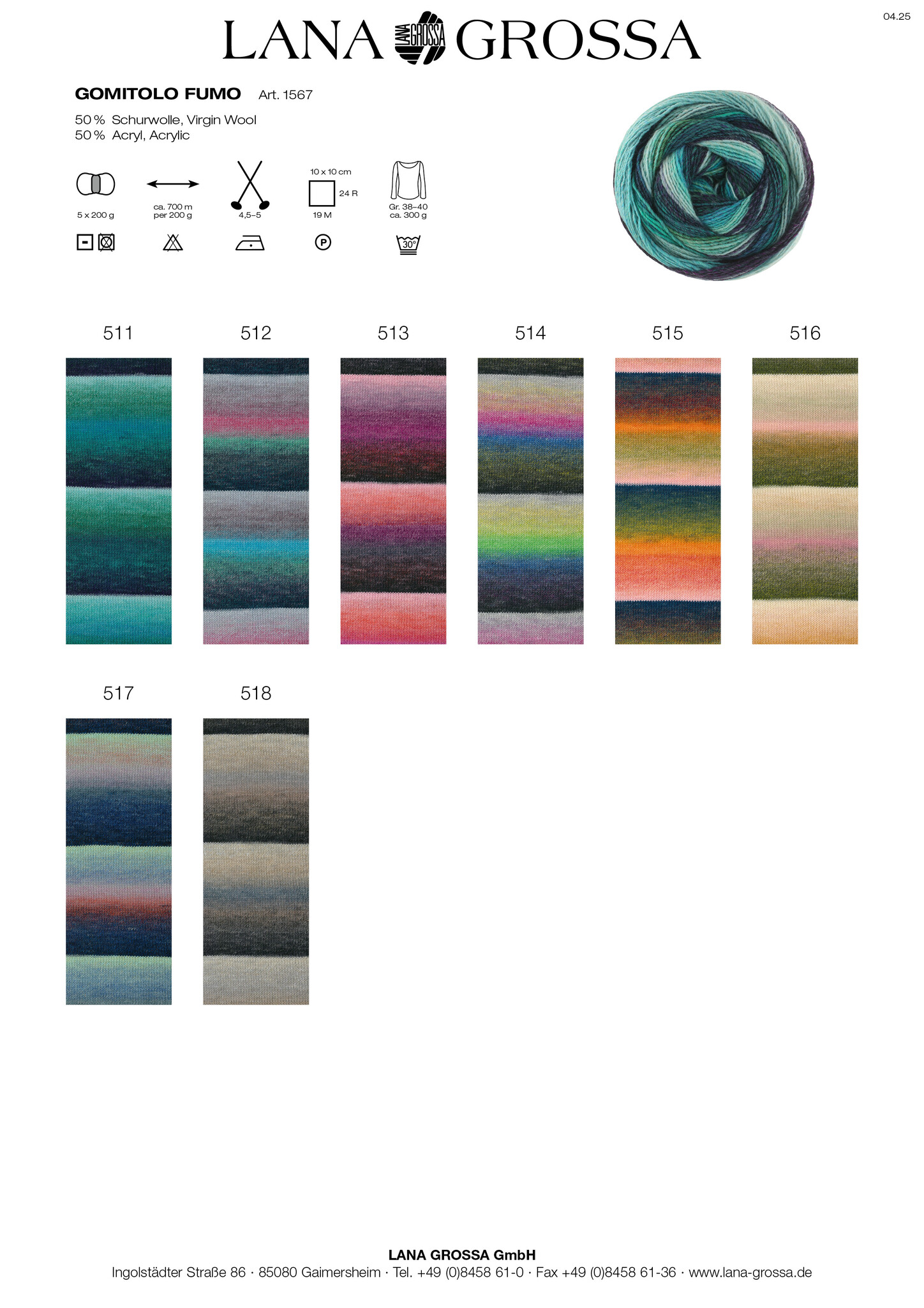 Lana Grossa Haakpakket: Gehaakt Vest Gomitolo Fumo (G16-09)