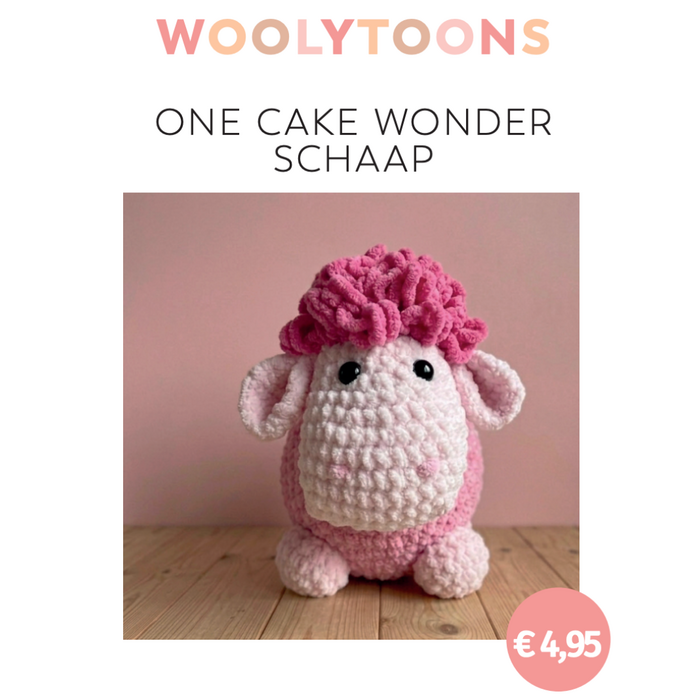Woolytoons Haakpatroon One Cake Wonder Schaap  (digitaal)