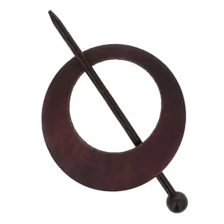 Vestsluiting  rond donkerbruin