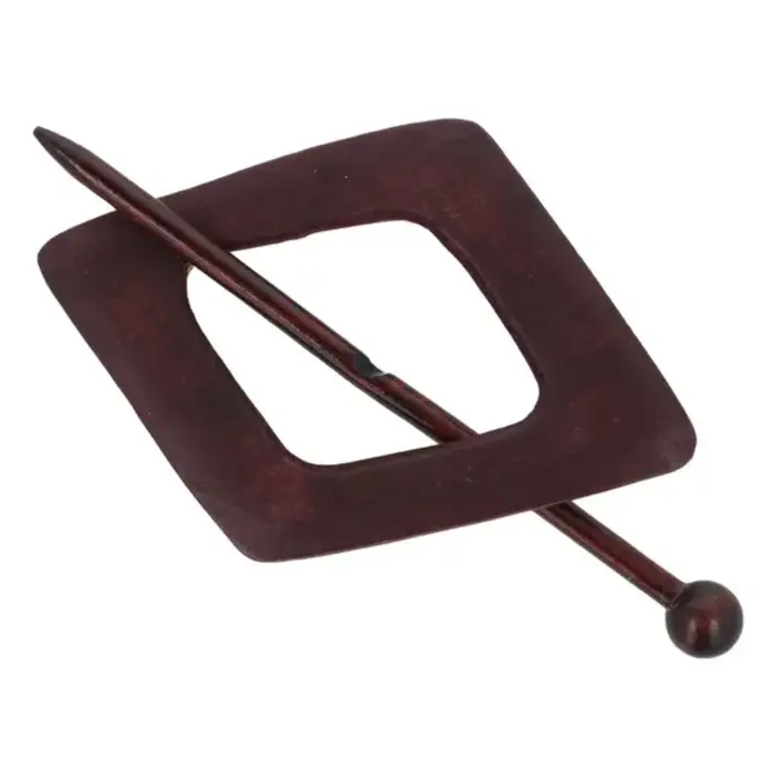 Vestsluiting ruit donkerbruin