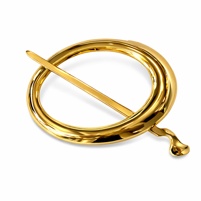 Vestsluiting ovaal goud