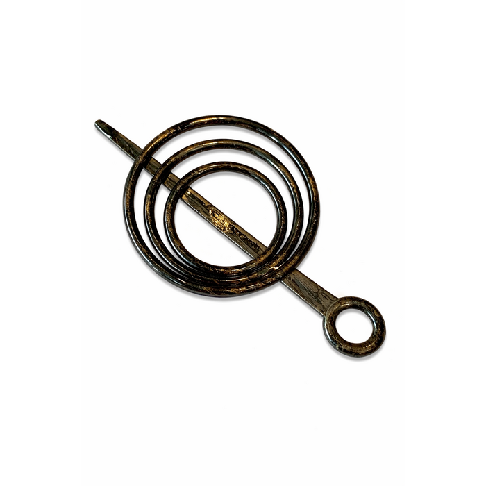 Vestsluiting rond, zwart/brons