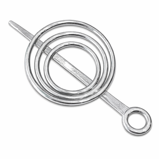 Vestsluiting rond, zilver