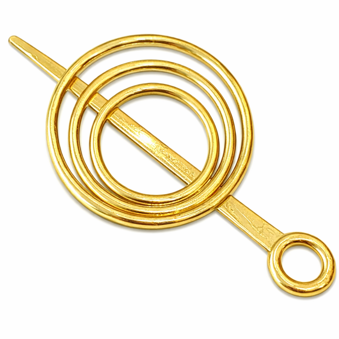 Vestsluiting rond, goud