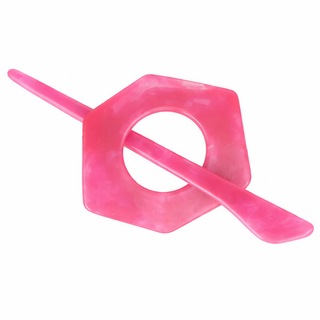 Vestsluiting zeshoek, roze