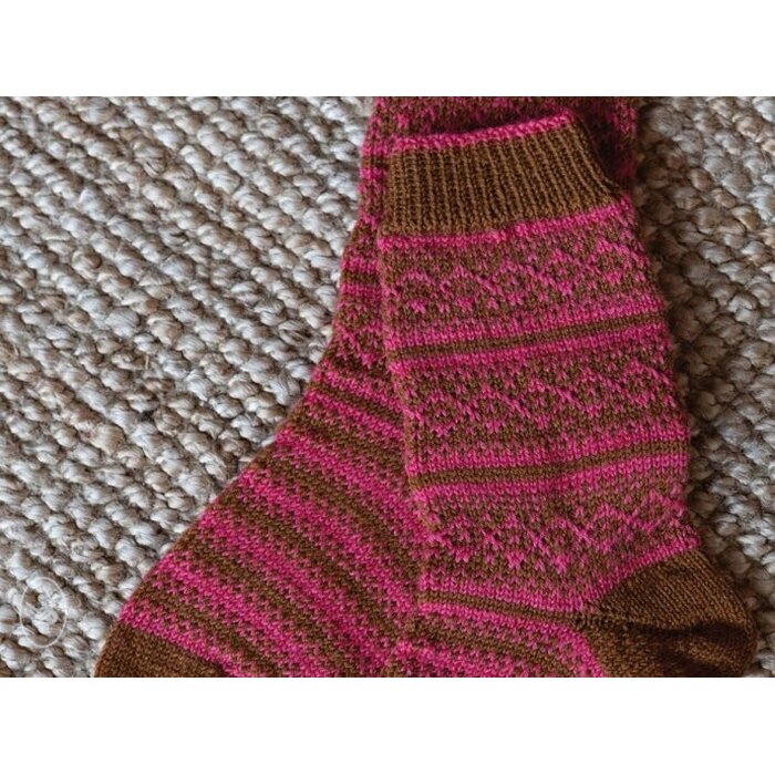 Durable Breipatroon: Gestreepte jacquard sokken