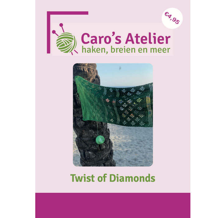 Caro's Atelier Haakpatroon Twist of Diamonds Sjaal  (digitaal)
