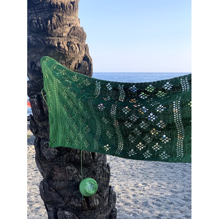 Caro's Atelier Haakpakket Twist of Diamonds sjaal - Cotton Whirl