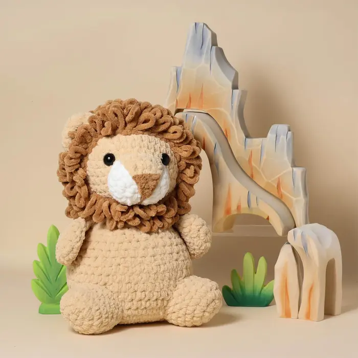 Yarnzoo Haakpakket: Kroeltjes Haken - Leeuw - Groot