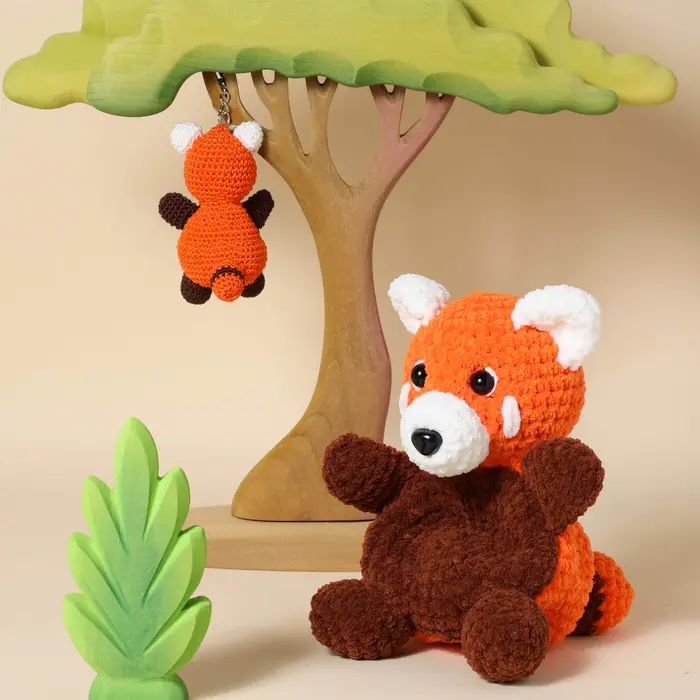 Yarnzoo Haakpakket: Kroeltjes Haken - Rode Panda