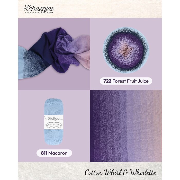 Scheepjes Cotton Whirl 722 - Forest Fruit Juice