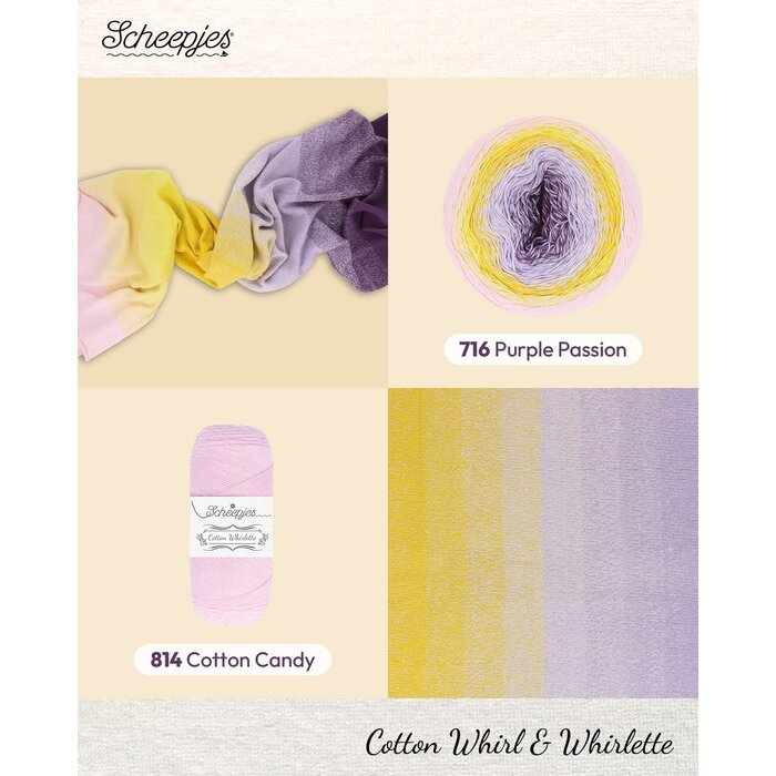 Scheepjes Cotton Whirl 716 - Purple Passion