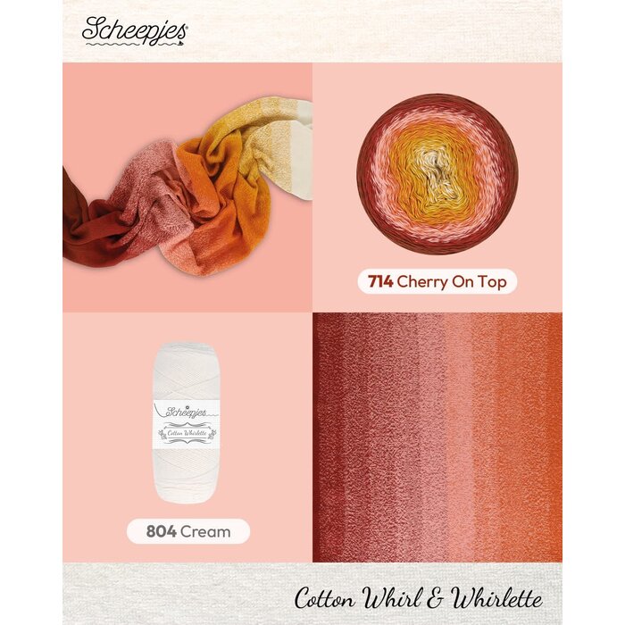 Scheepjes Cotton Whirl 714 - Cherry on Top