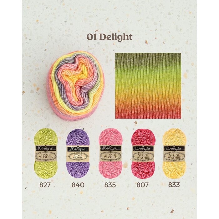 Scheepjes Stone Washed Flow 01 - Delight