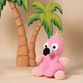 Yarnzoo Haakpakket: Kroeltjes Haken - Flamingo