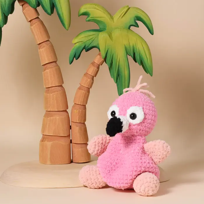 Yarnzoo Haakpakket: Kroeltjes Haken - Flamingo