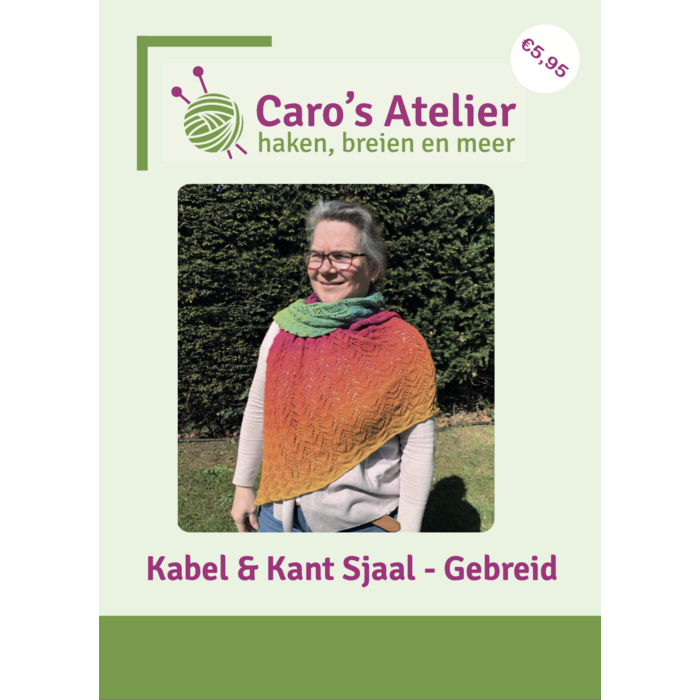 Caro's Atelier Breipatroon Kabel & Kant Sjaal (digitaal)