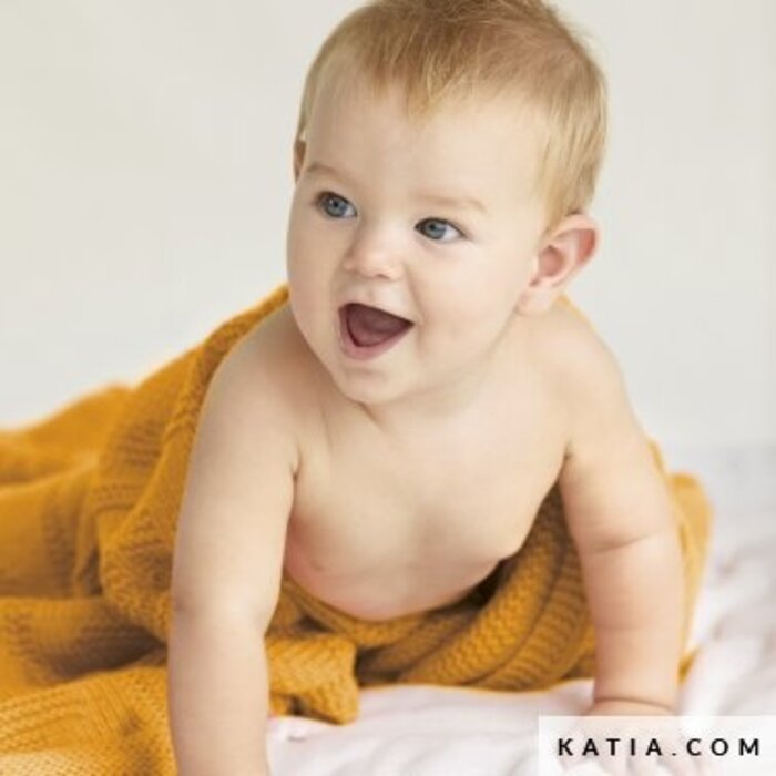 Katia Breipatroon gebreide babydeken The Basic