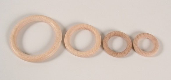 Ronde onafgewerkte natuurlijke houten ring, cirkel, macraméring, houten knutselspullen 98/80/75/68/64/58/55/50/45/40/33/30/25/20/12 mm - België
