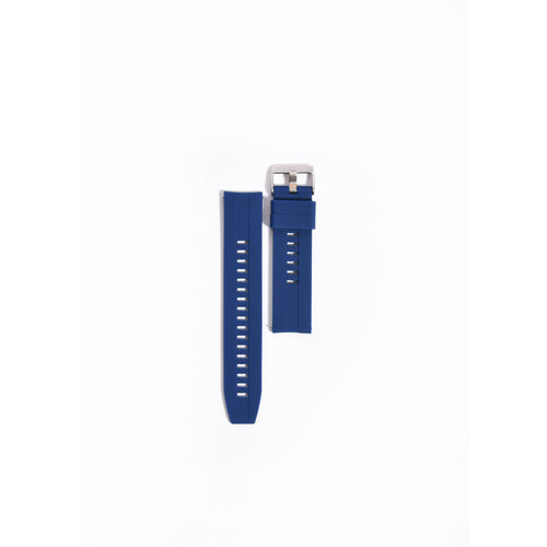 PersonalClick Senior Deluxe Horloge Silicone Bandje - Blauw-