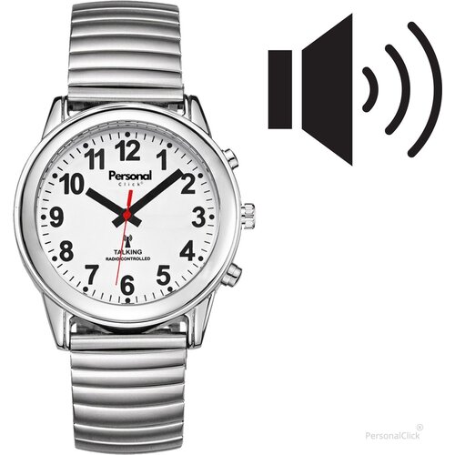 PersonalClick Nederlands Sprekend Horloge Deluxe Zilver  - SH10