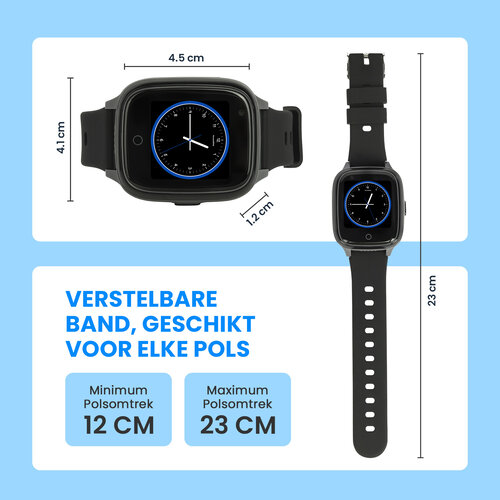 PersonalClick Alarm Horloge Ouderen  4G Deluxe - Blauw- PC24 + Camera combideal -