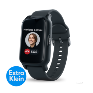 PersonalClick PersonalClick PC45 Smal - Alarm Horloge Ouderen - Valdetectie- Waterdicht- SOS Knop - Extra smal en lange accuduur - Zwart