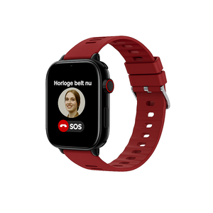 PersonalClick Alarm Horloge Ouderen 4G Deluxe - Rood- PC24