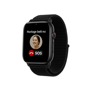 PersonalClick Alarm Horloge Ouderen 4G Deluxe - Klitteband - PC24