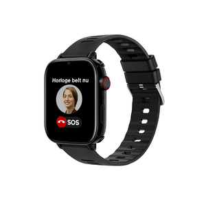 PersonalClick Alarm Horloge Ouderen  4G Deluxe - Zwart - PC24