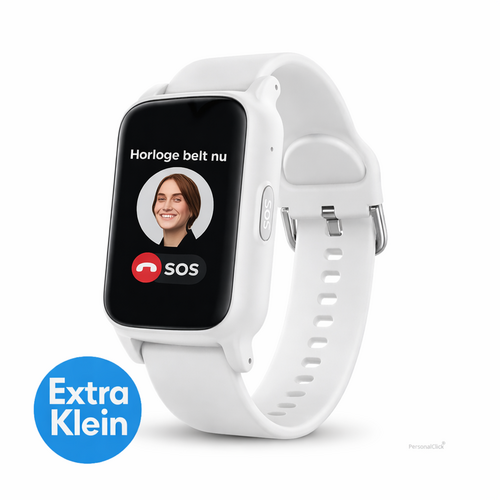 PersonalClick PersonalClick PC45 Smal - Alarm Horloge Ouderen - Valdetectie- Waterdicht- SOS Knop - Extra smal en lange accuduur - Wit