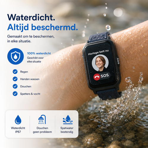 PersonalClick PersonalClick PC45 Smal - Alarm Horloge Ouderen - Valdetectie- Waterdicht- SOS Knop - Extra smal en lange accuduur - Wit