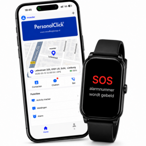 PersonalClick PersonalClick PC45 Smal Alarm Horloge Ouderen – GPS, SOS en Valdetectie – Zwart PersonalClick PersonalClick PC45 Smal Alarm Horloge Ouderen – GPS, SOS en Valdetectie – Zwart