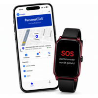 PersonalClick PC45 Smal Alarm Horloge Ouderen – GPS, SOS en Valdetectie – Rood