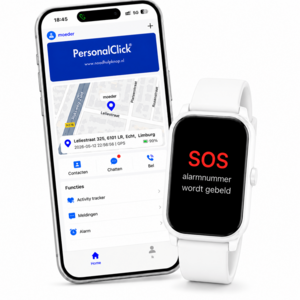 PersonalClick PersonalClick PC45 Smal Alarm Horloge Ouderen – GPS, SOS en Valdetectie – Wit PersonalClick PersonalClick PC45 Smal Alarm Horloge Ouderen – GPS, SOS en Valdetectie – Wit