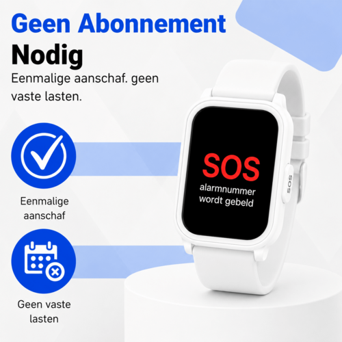 PersonalClick PersonalClick PC45 Smal - Alarm Horloge Ouderen - Valdetectie- Waterdicht- SOS Knop - Extra smal en lange accuduur - Wit PersonalClick PersonalClick PC45 Smal - Alarm Horloge Ouderen - Valdetectie- Waterdicht- SOS Knop - Extra smal en lange accuduur - Wit