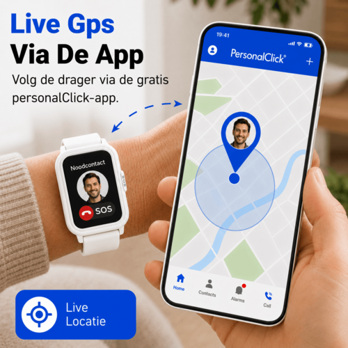 PersonalClick PersonalClick PC45 Smal - Alarm Horloge Ouderen - Valdetectie- Waterdicht- SOS Knop - Extra smal en lange accuduur - Wit PersonalClick PersonalClick PC45 Smal - Alarm Horloge Ouderen - Valdetectie- Waterdicht- SOS Knop - Extra smal en lange accuduur - Wit